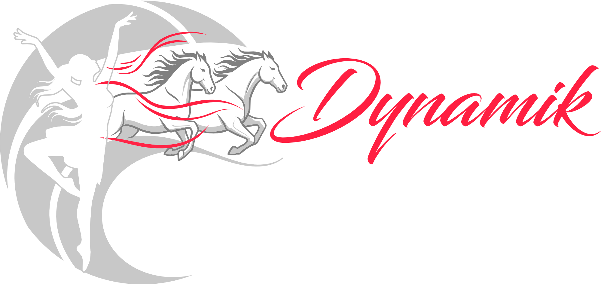 Alternatives Praxislogo von Physiotherapie Dynamik für dunkle Untergründe